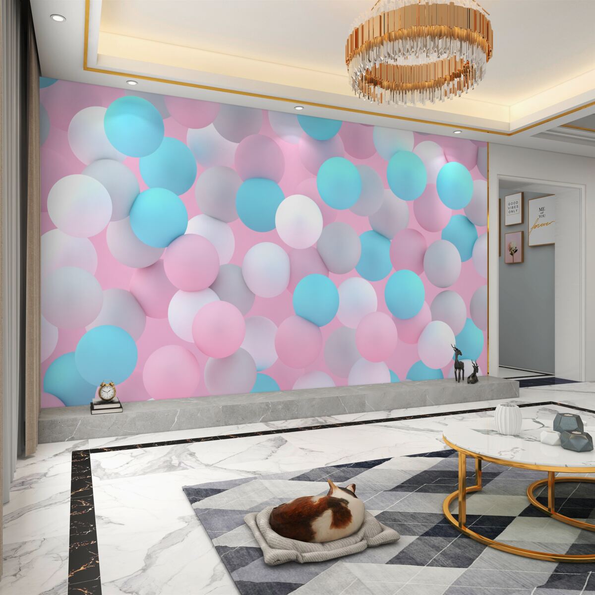 Fototapeta kolorowe balony w basenie
