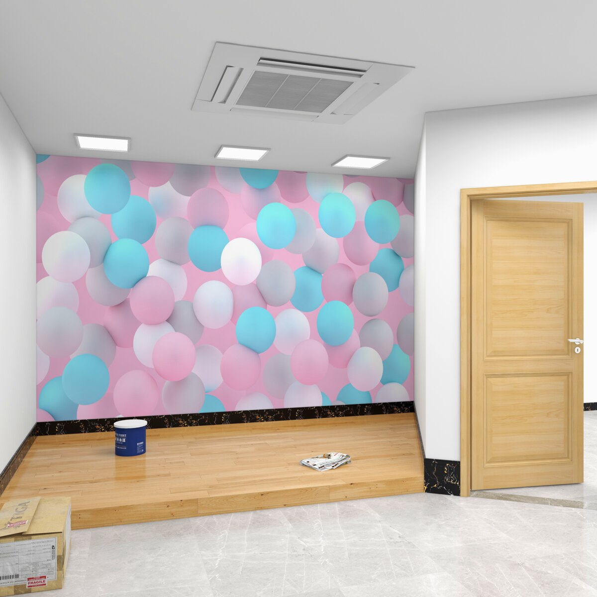 Fototapeta kolorowe balony w basenie