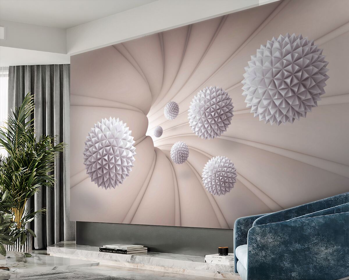 Fototapeta ostre kule wlatują do tunelu