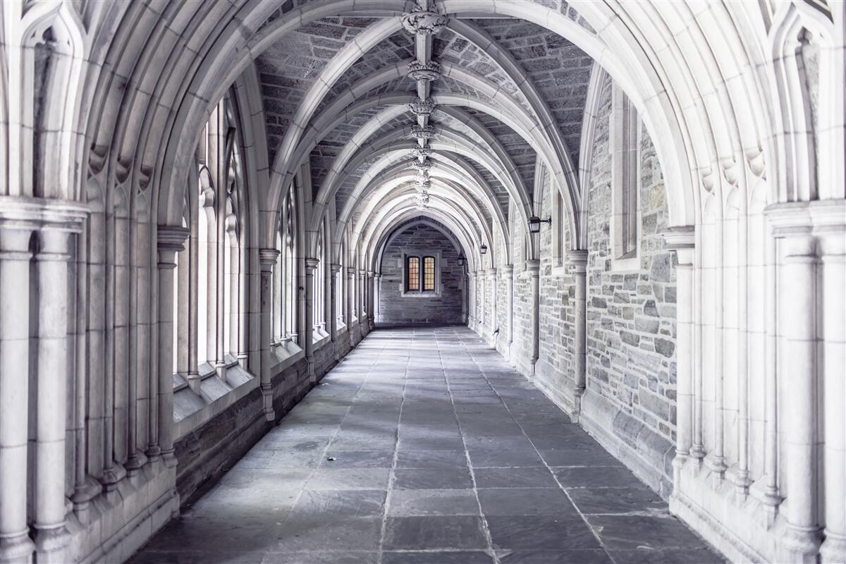Fototapeta detale architektoniczne korytarza