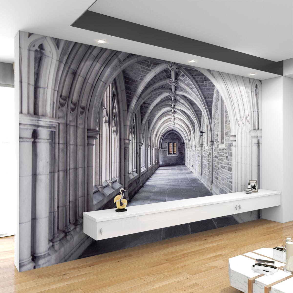 Fototapeta detale architektoniczne korytarza