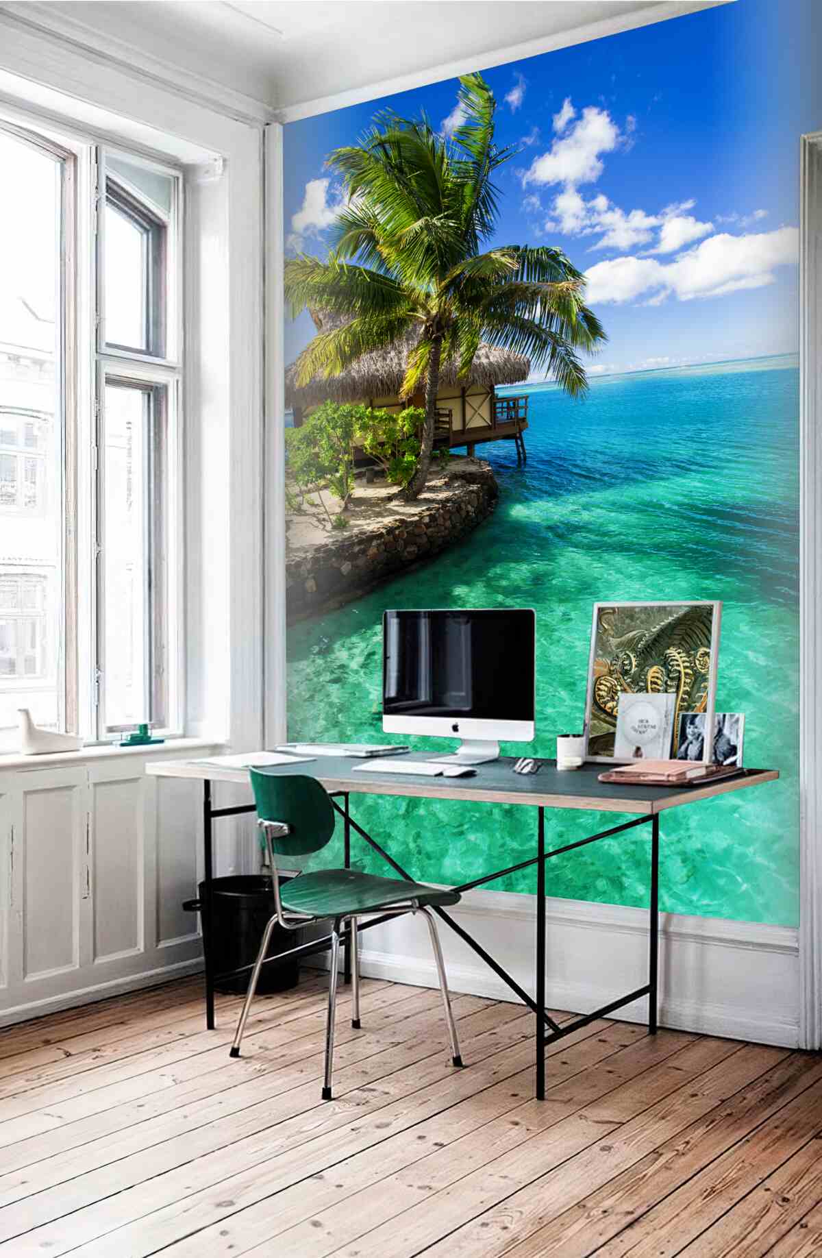 Fototapeta dom na plaży na Malediwach