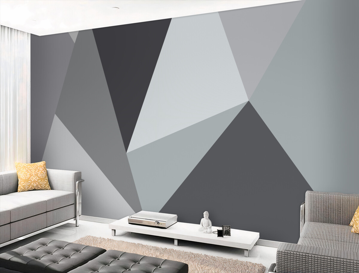 Fototapeta szare abstrakcyjne kształty geometryczne