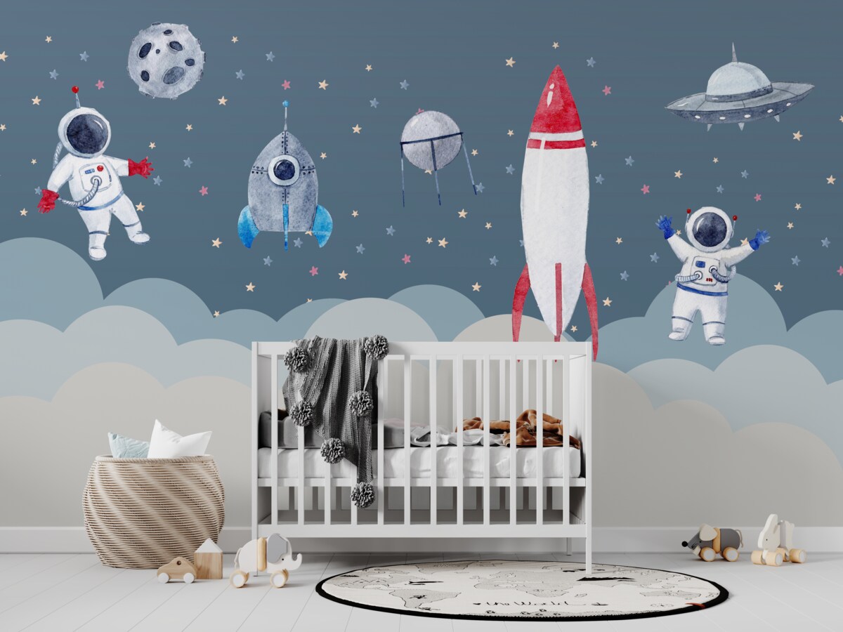 Fototapeta Astronauci i rakiety w kosmosie