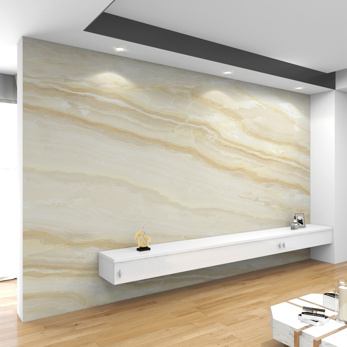 Fototapeta beżowe płytki porcelanowe