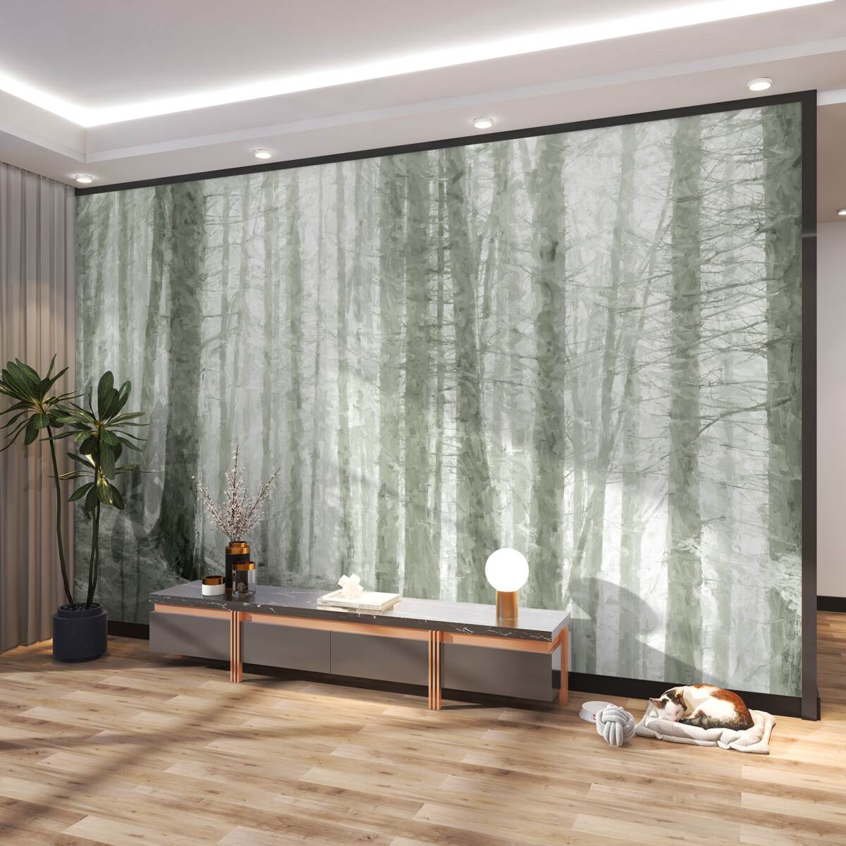Fototapeta wiele drzew w lesie