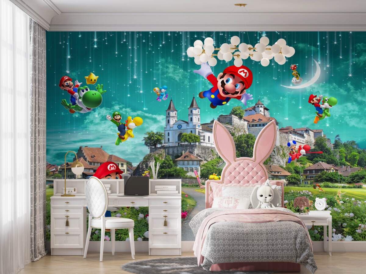 Fototapeta Bohaterowie Mario w mieście