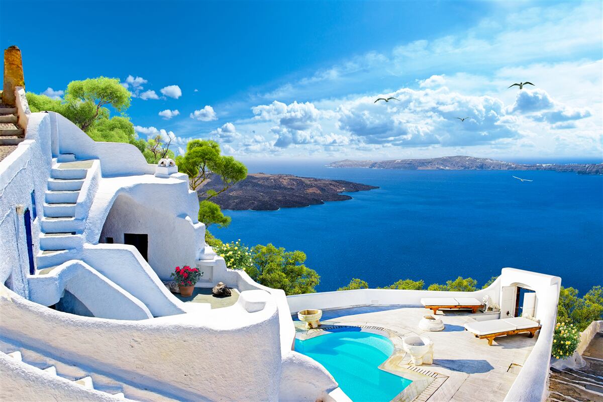 Fototapeta grecka wyspa santorini