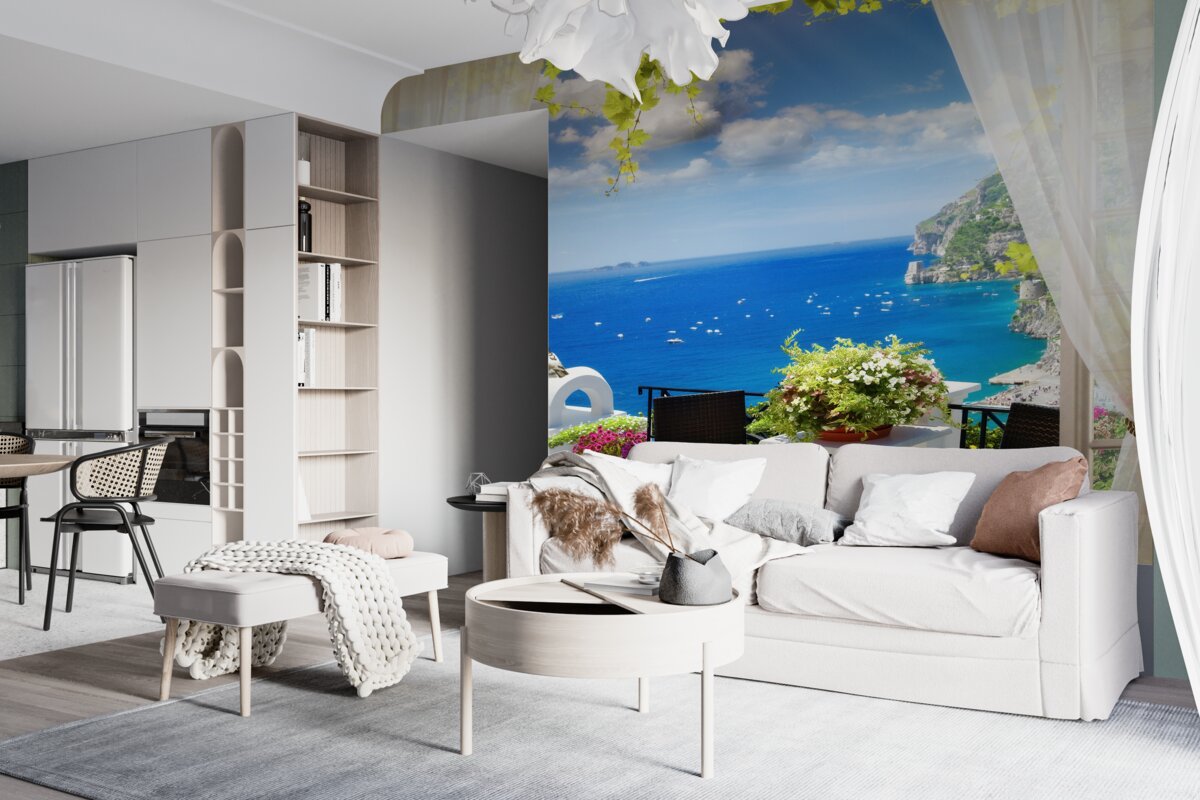 Fototapeta wygodny balkon z widokiem na ocean