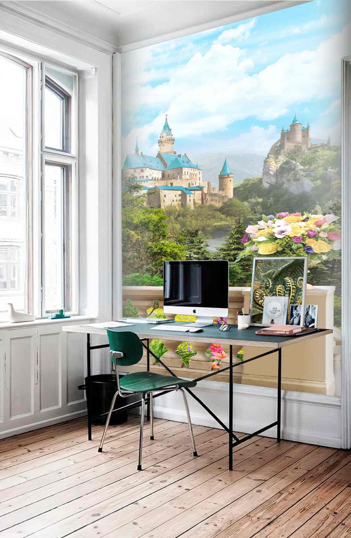 Fototapeta widok na dwa zamki