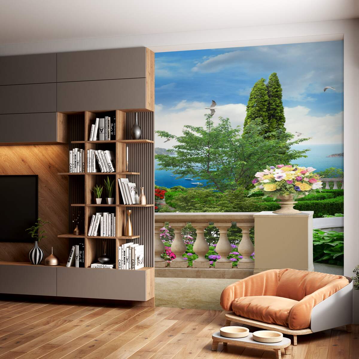 Fototapeta kwiaty w doniczce