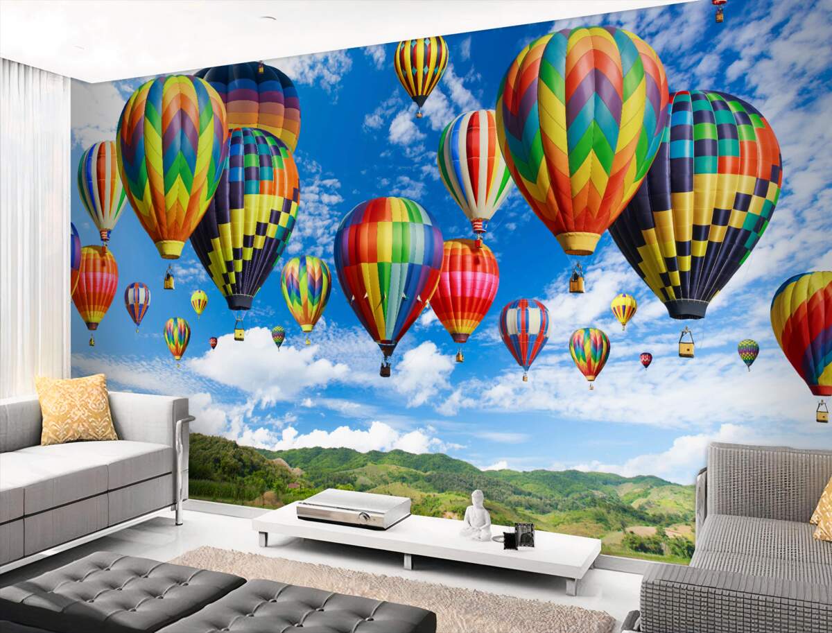 Fototapeta parada kolorowych balonów