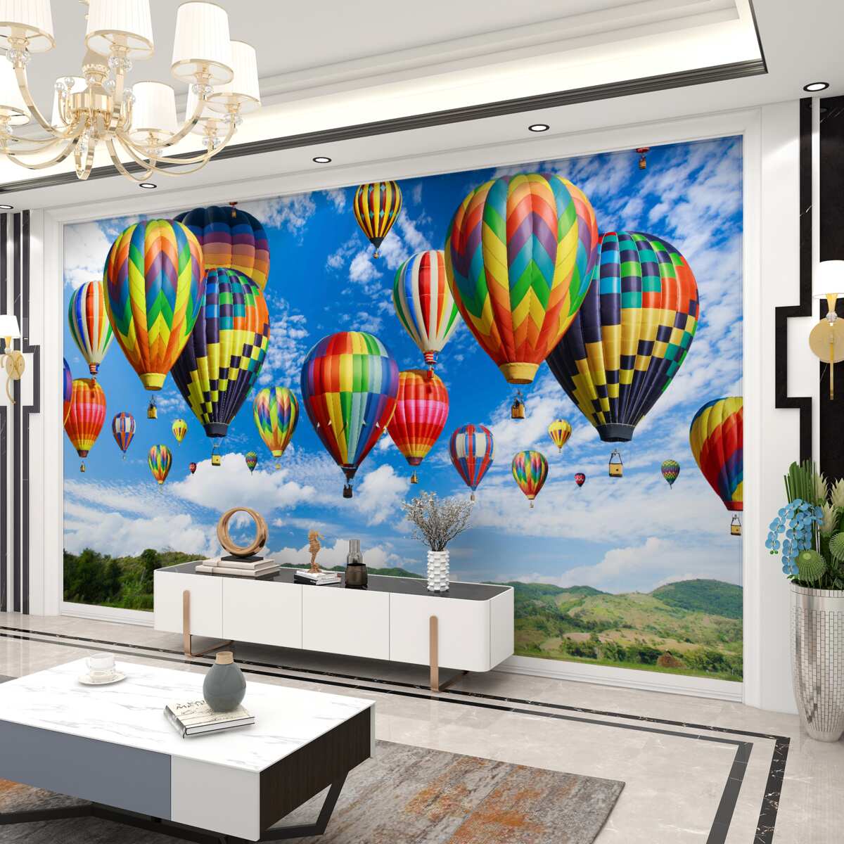 Fototapeta parada kolorowych balonów