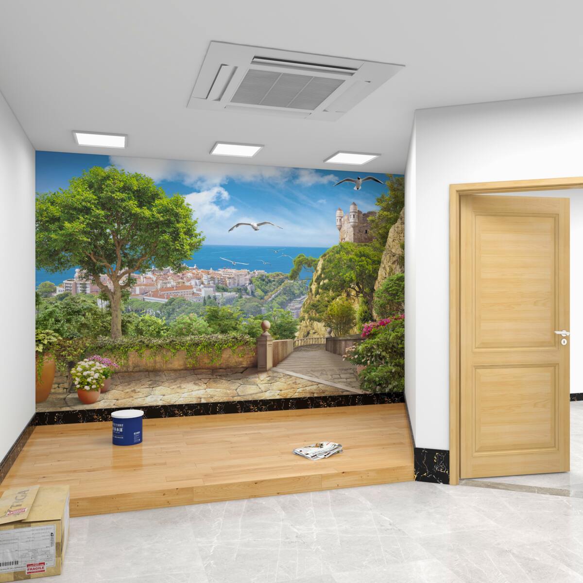 Fototapeta miasto nad oceanem