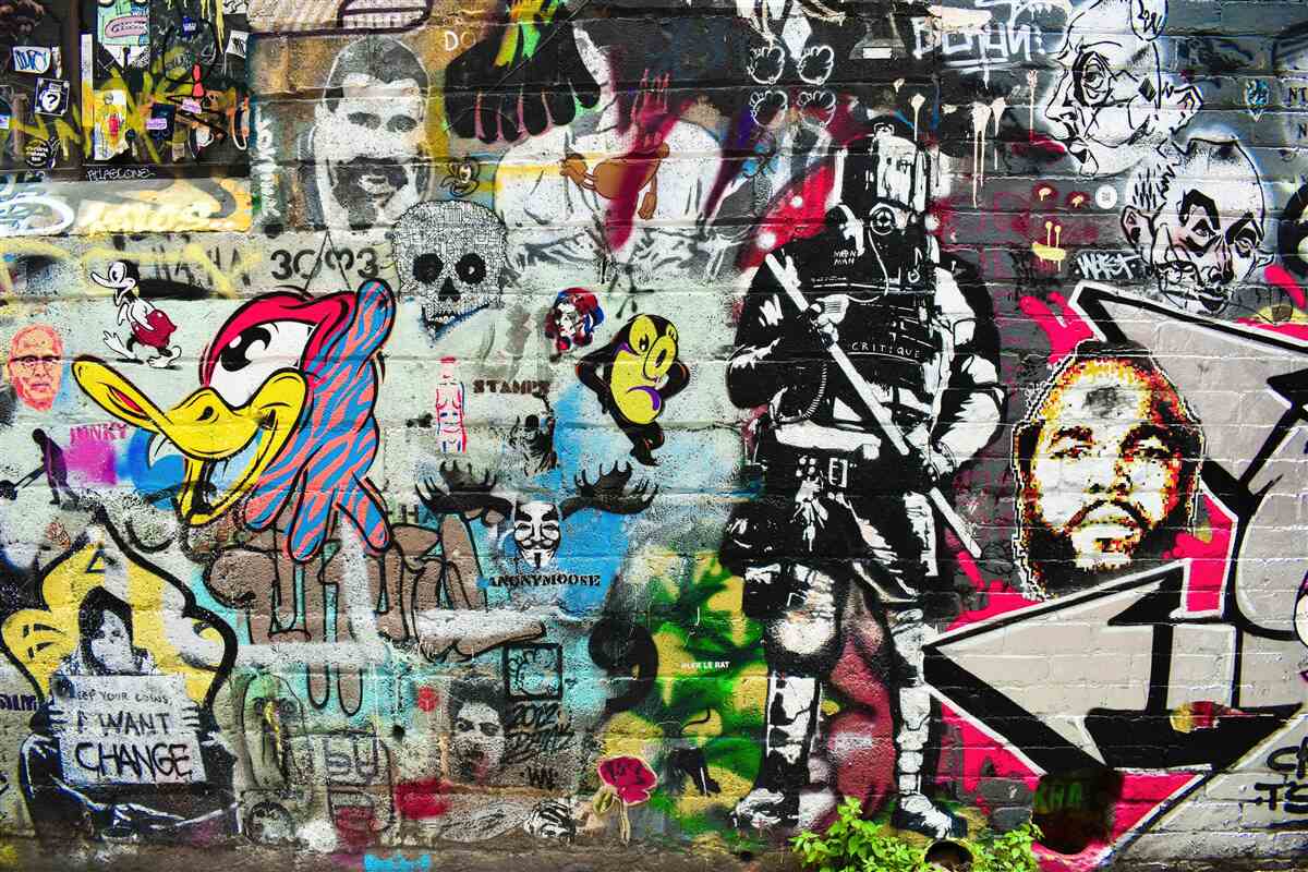 Fototapeta Ściana pokryta graffiti