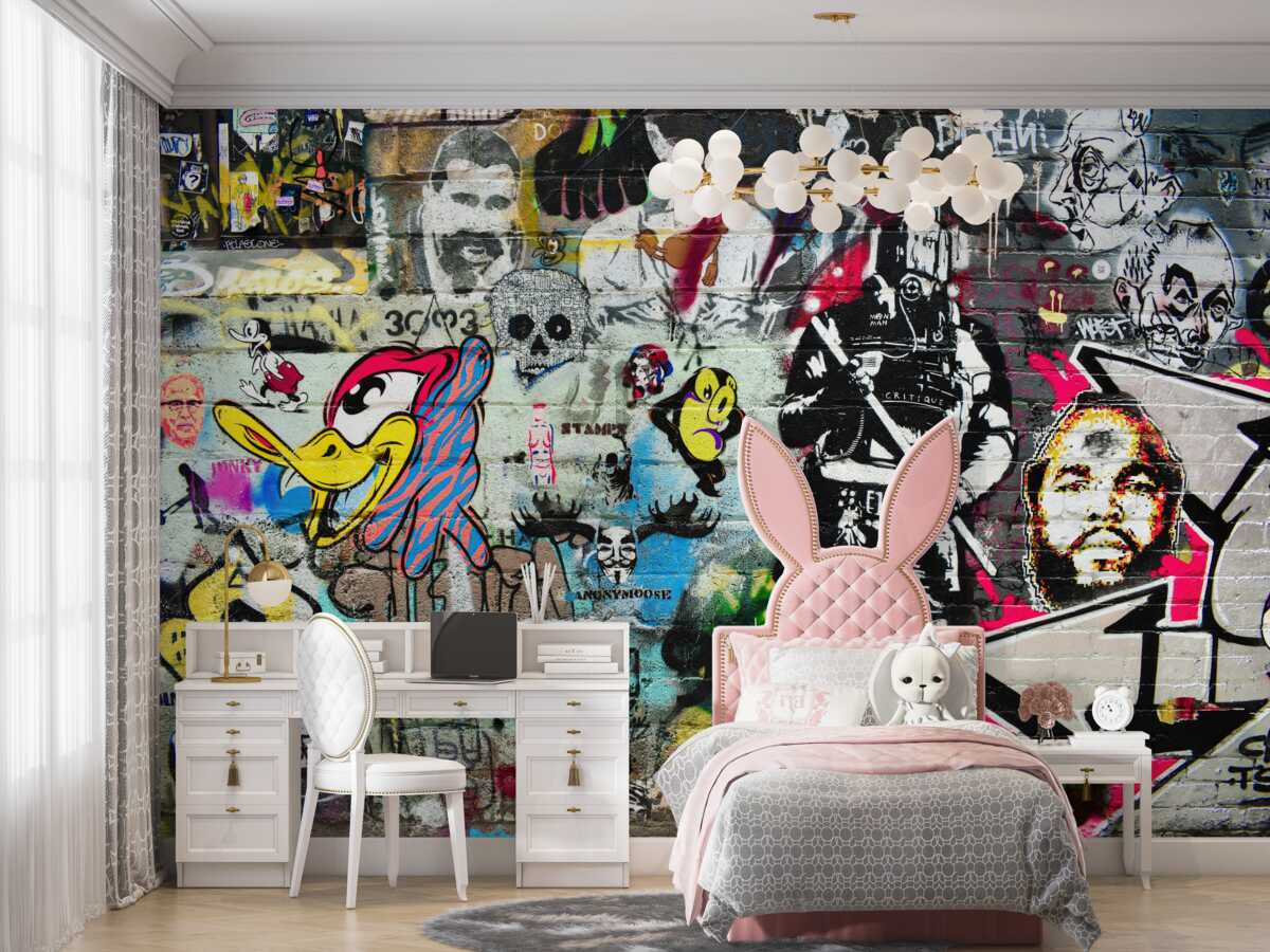 Fototapeta Ściana pokryta graffiti