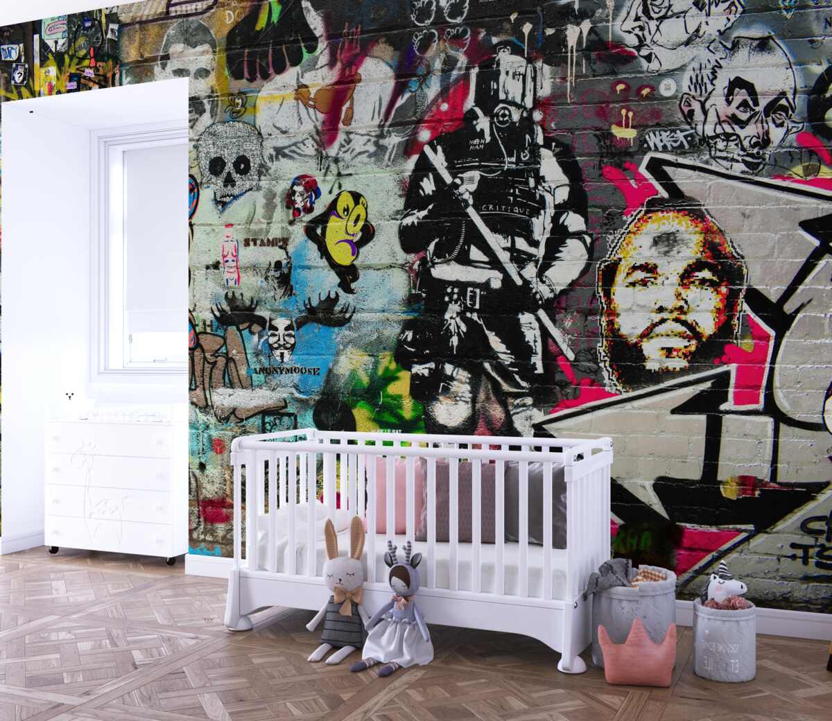 Fototapeta Ściana pokryta graffiti