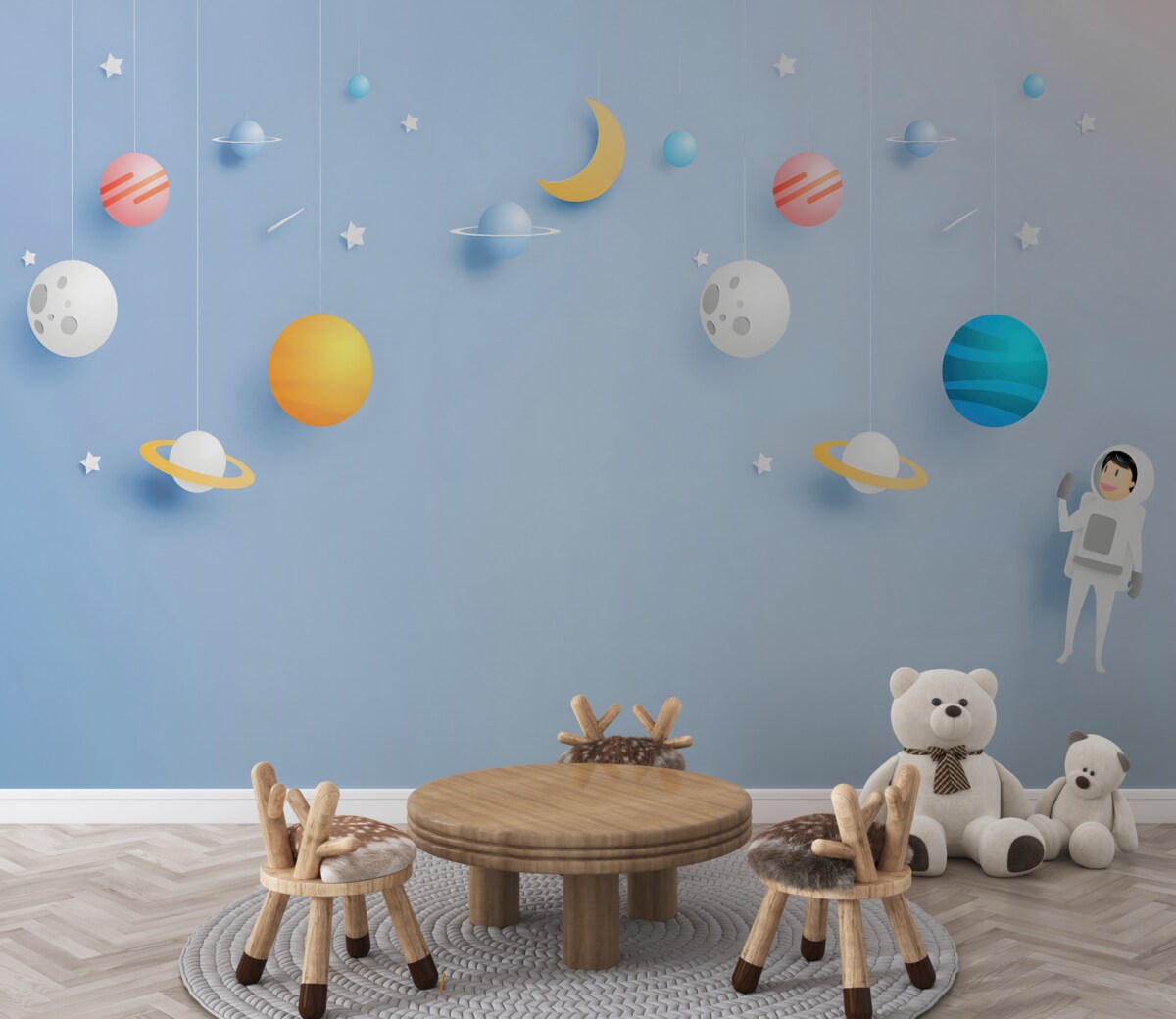 Fototapeta Astronauta wśród planet