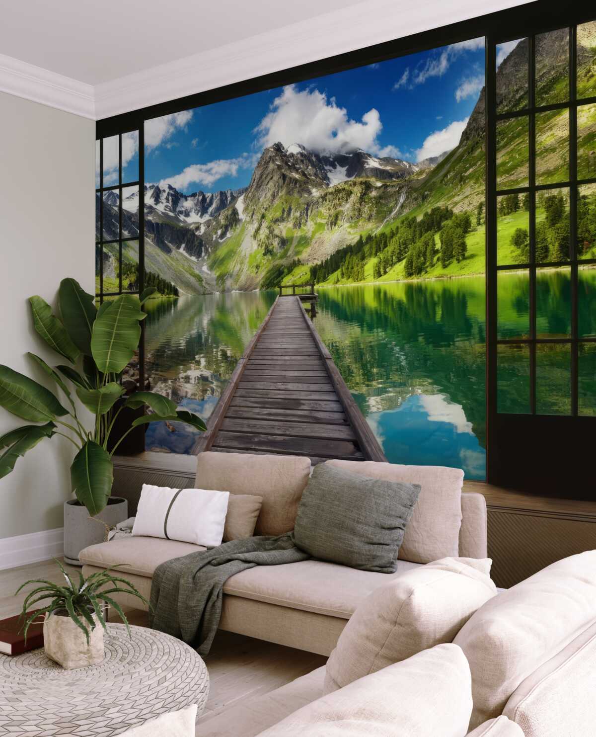 Fototapeta Widok na góry z okna