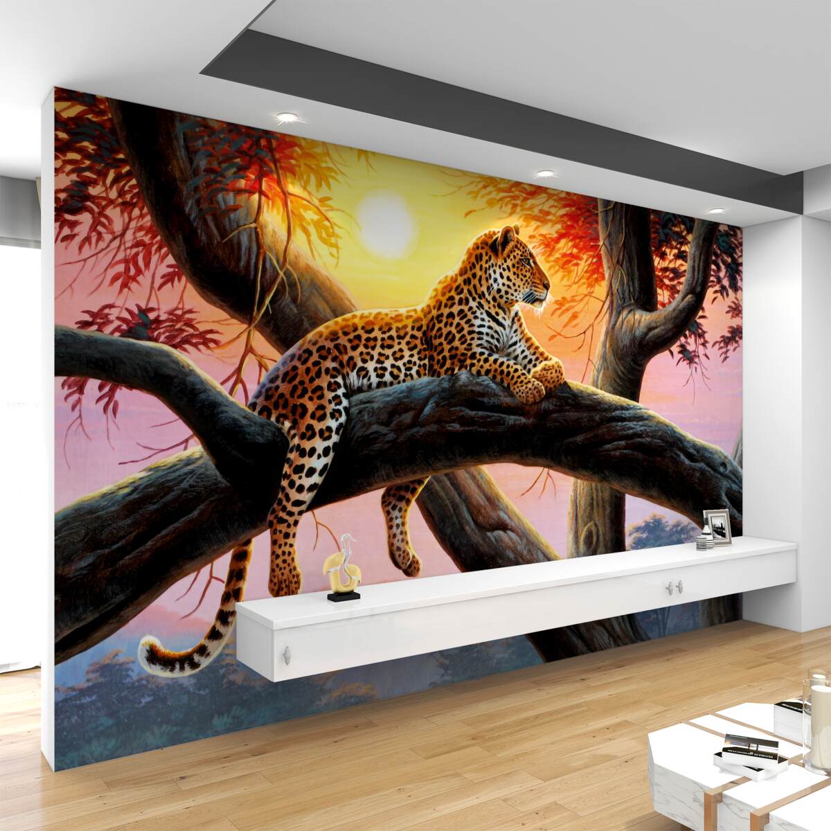 Fototapeta Gepard leży na drzewie