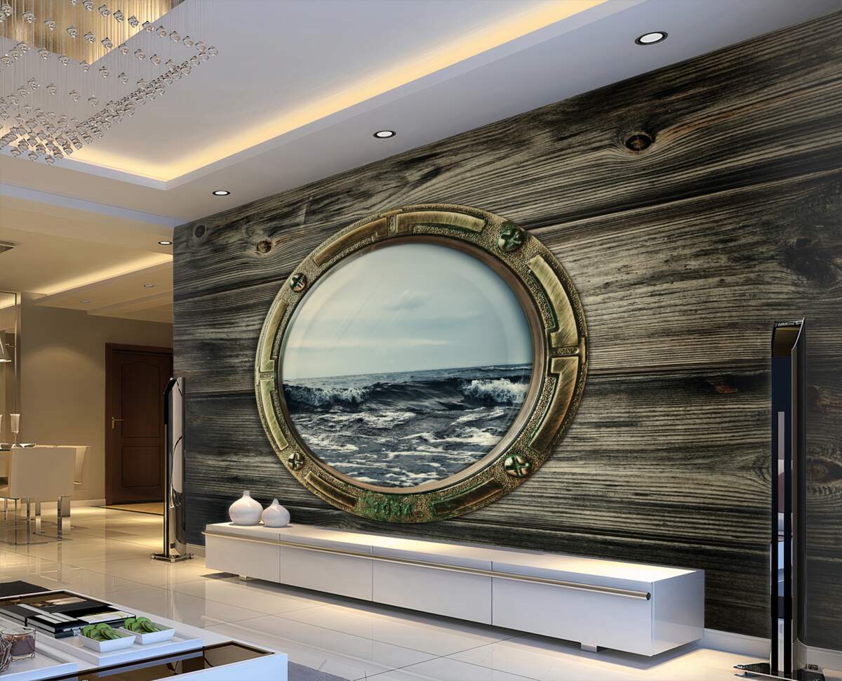 Fototapeta widok na ocean z okna kabiny