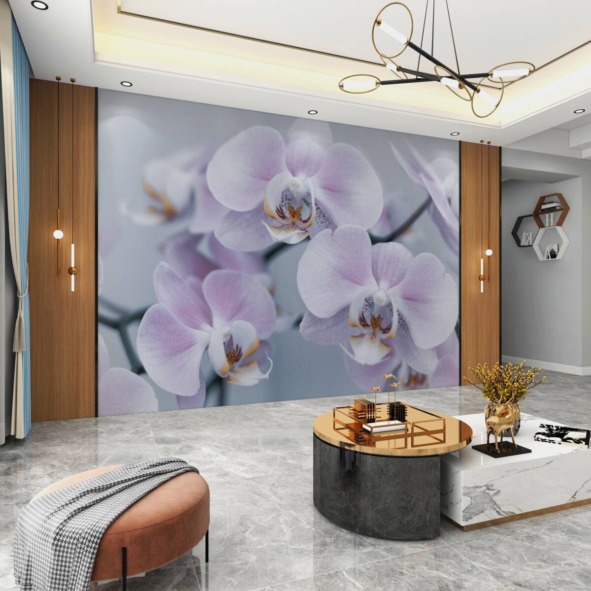 Fototapeta duże kwiaty orchidei