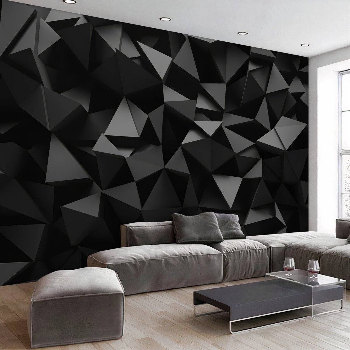 Fototapeta Czarne geometryczne kształty