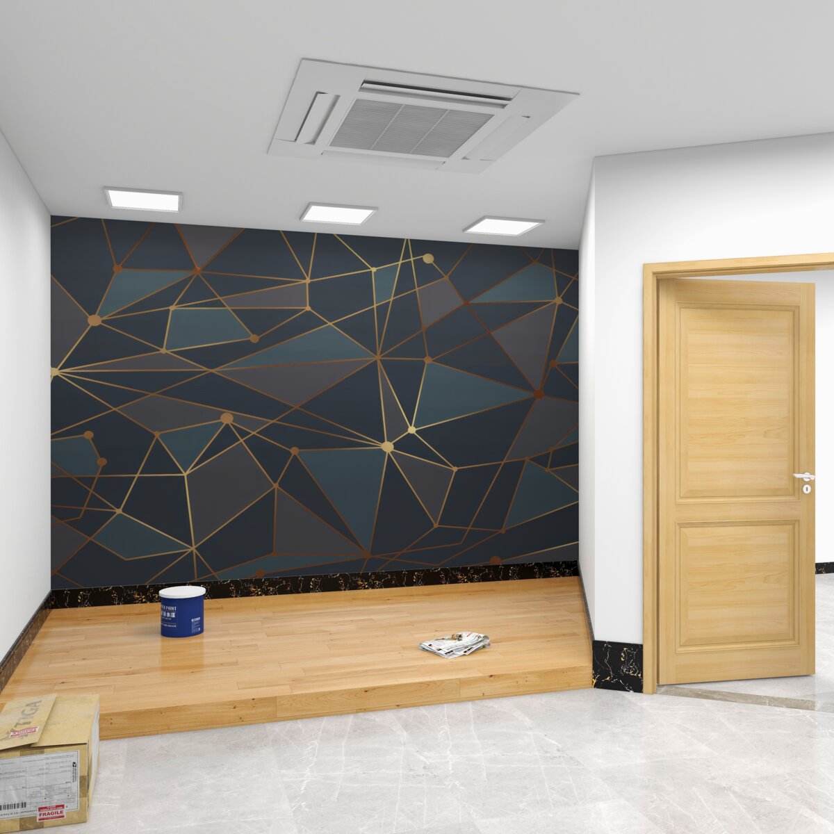 Fototapeta Ciemne tło geometryczne