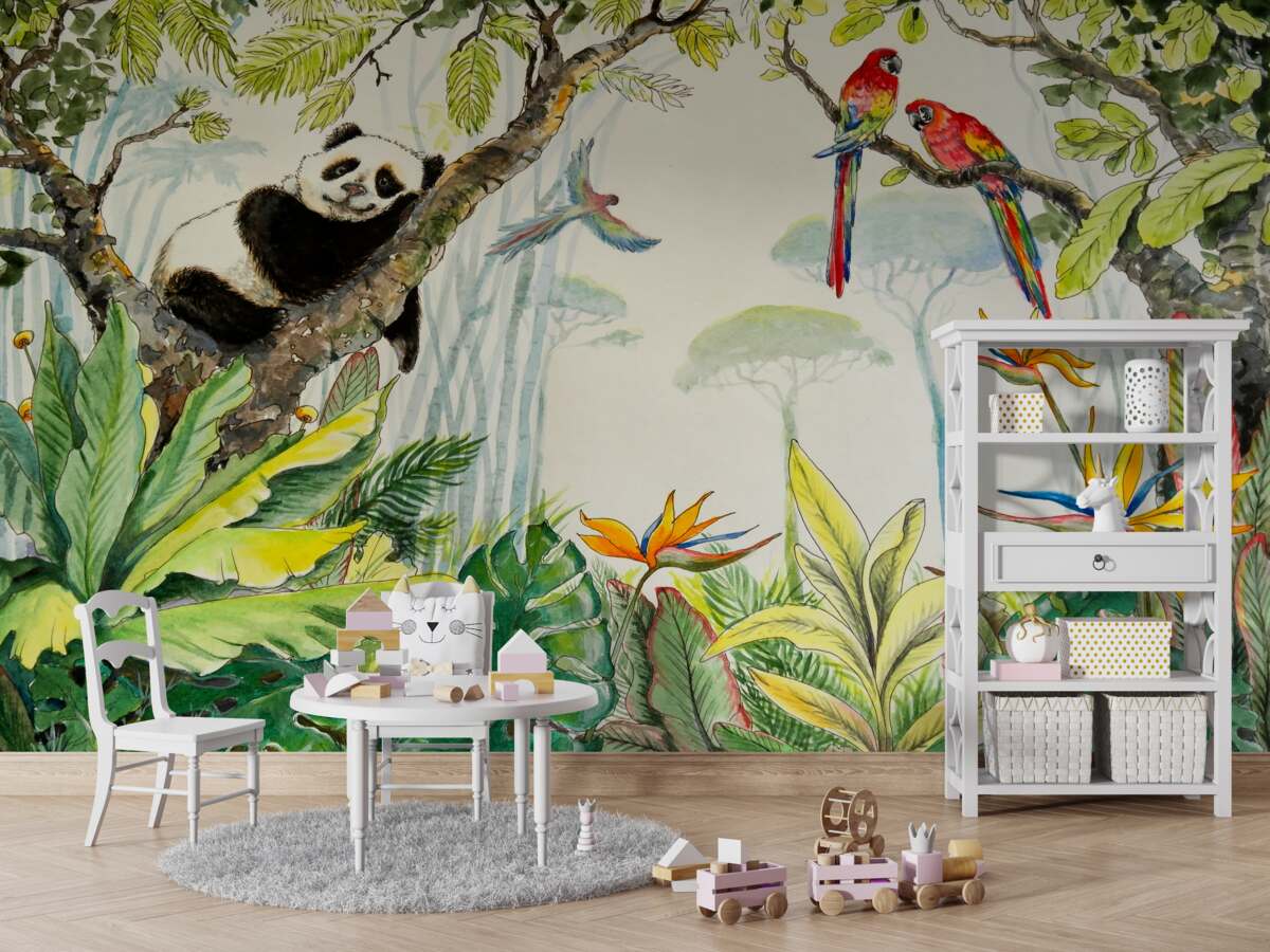 Fototapeta Panda odpoczywa na drzewie
