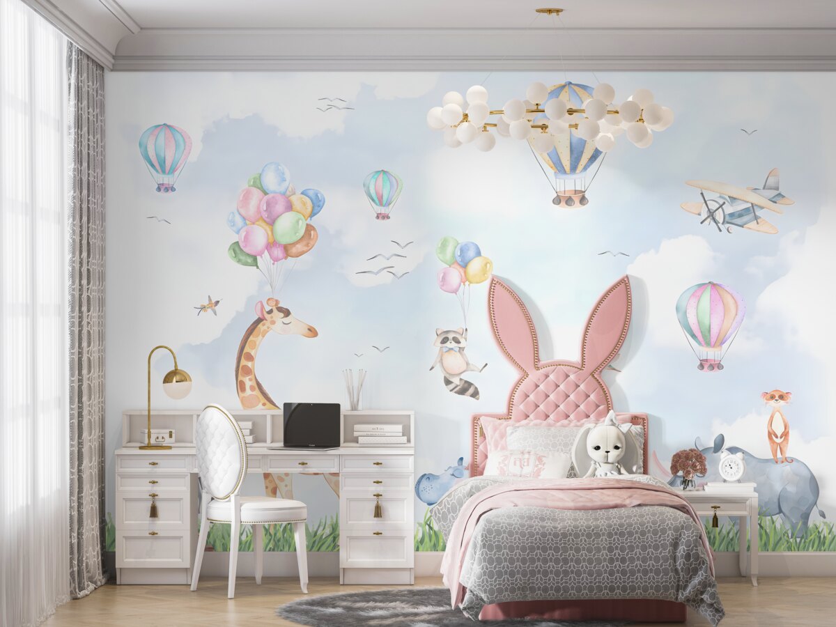 Fototapeta Zwierzęta i balony