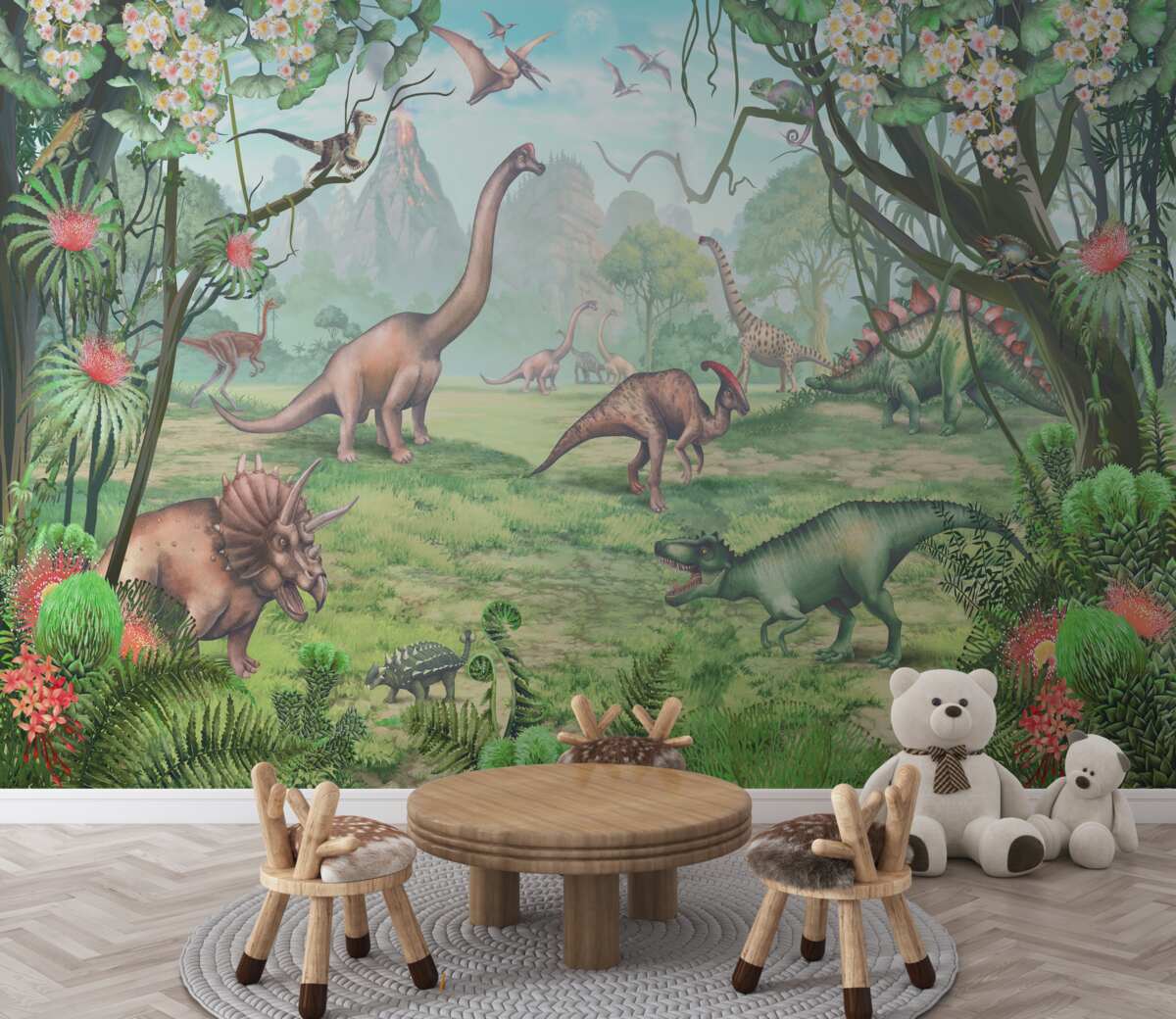 Fototapeta Dinozaury na spacer