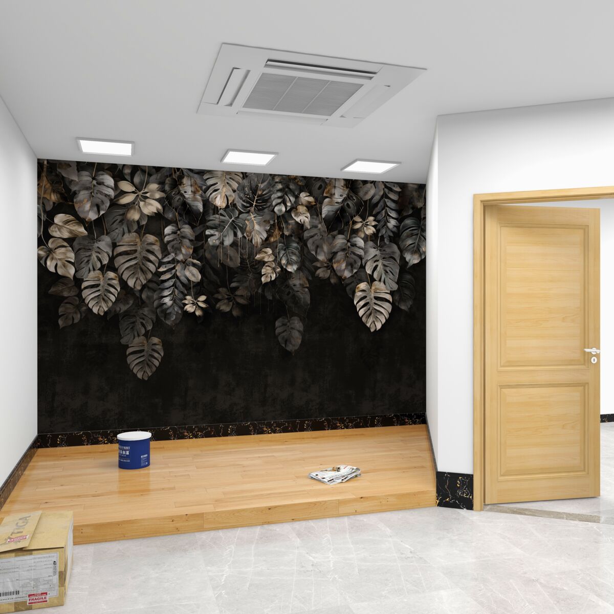 Fototapeta Wielka monstera odchodzi nocą