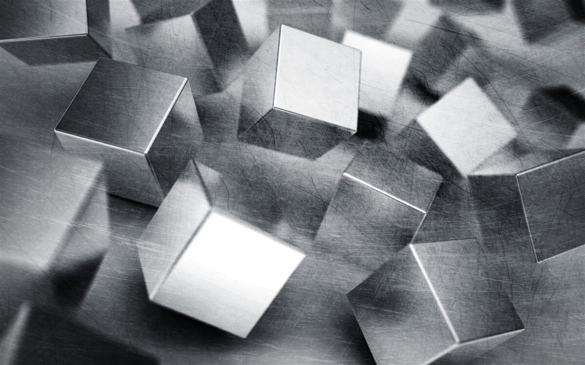 Fototapeta Stalowe metalowe kostki
