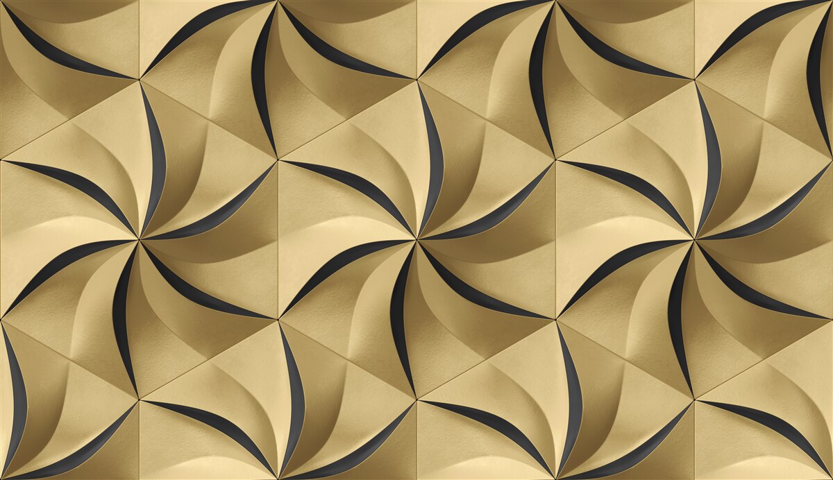 Fototapeta Geometryczne gwiazdki musztardowe