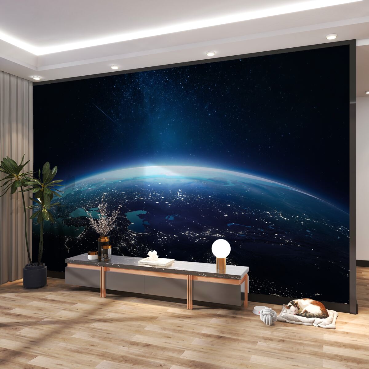Fototapeta Powierzchnia Ziemi nocą