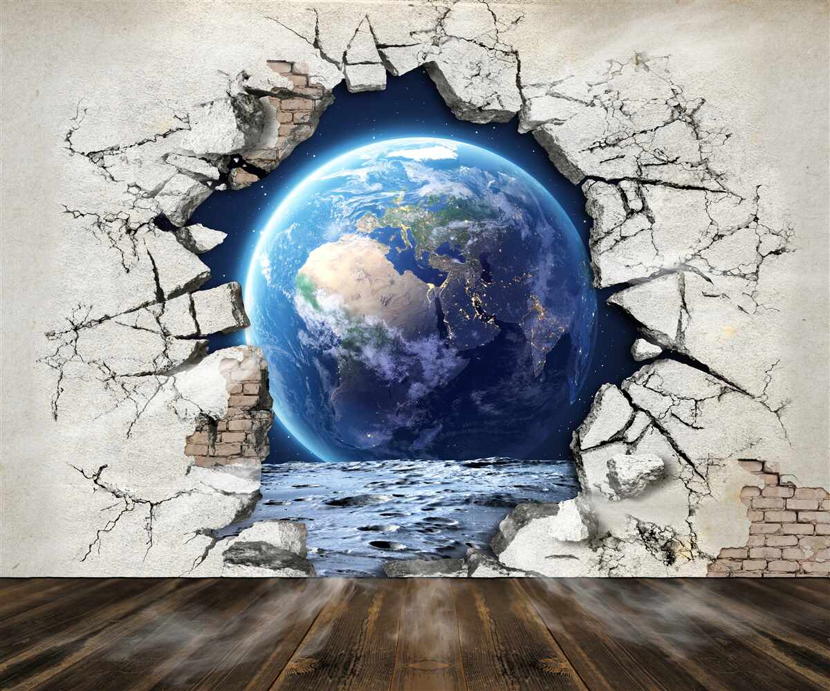 Fototapeta Planeta przez ścianę