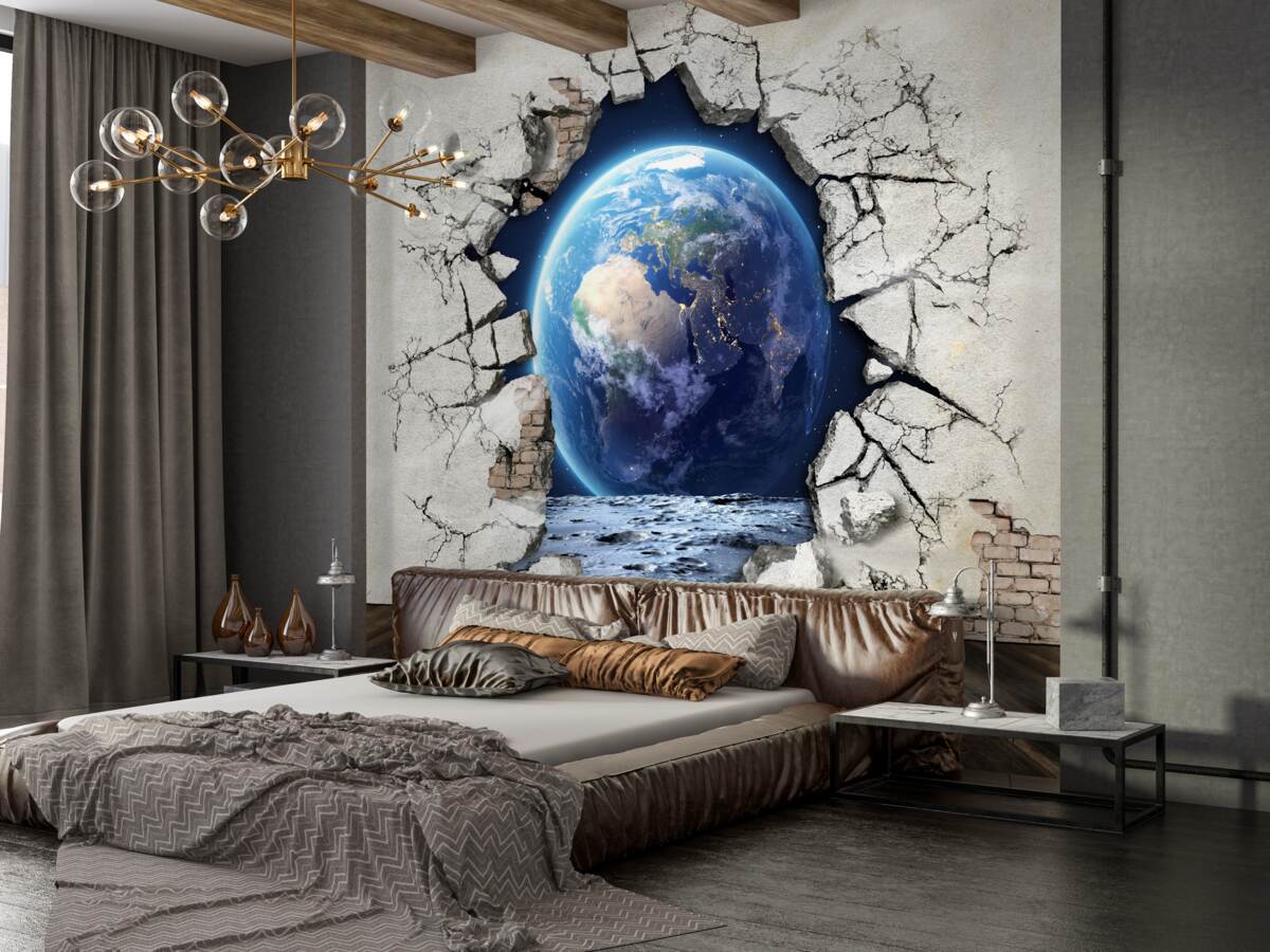 Fototapeta Planeta przez ścianę