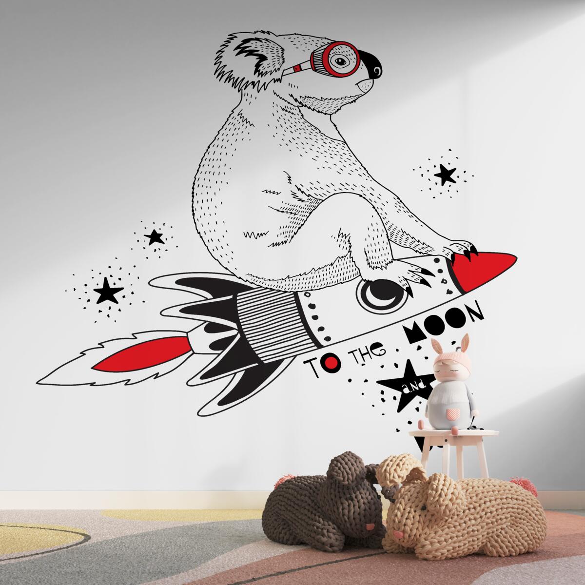 Fototapeta Koala na rakiecie