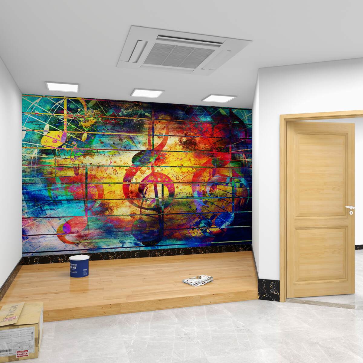 Fototapeta Graffiti z kluczem wiolinowym