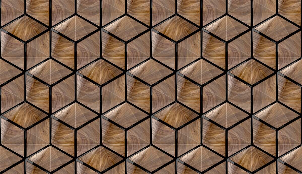 Fototapeta Geometria na desce parkietowej