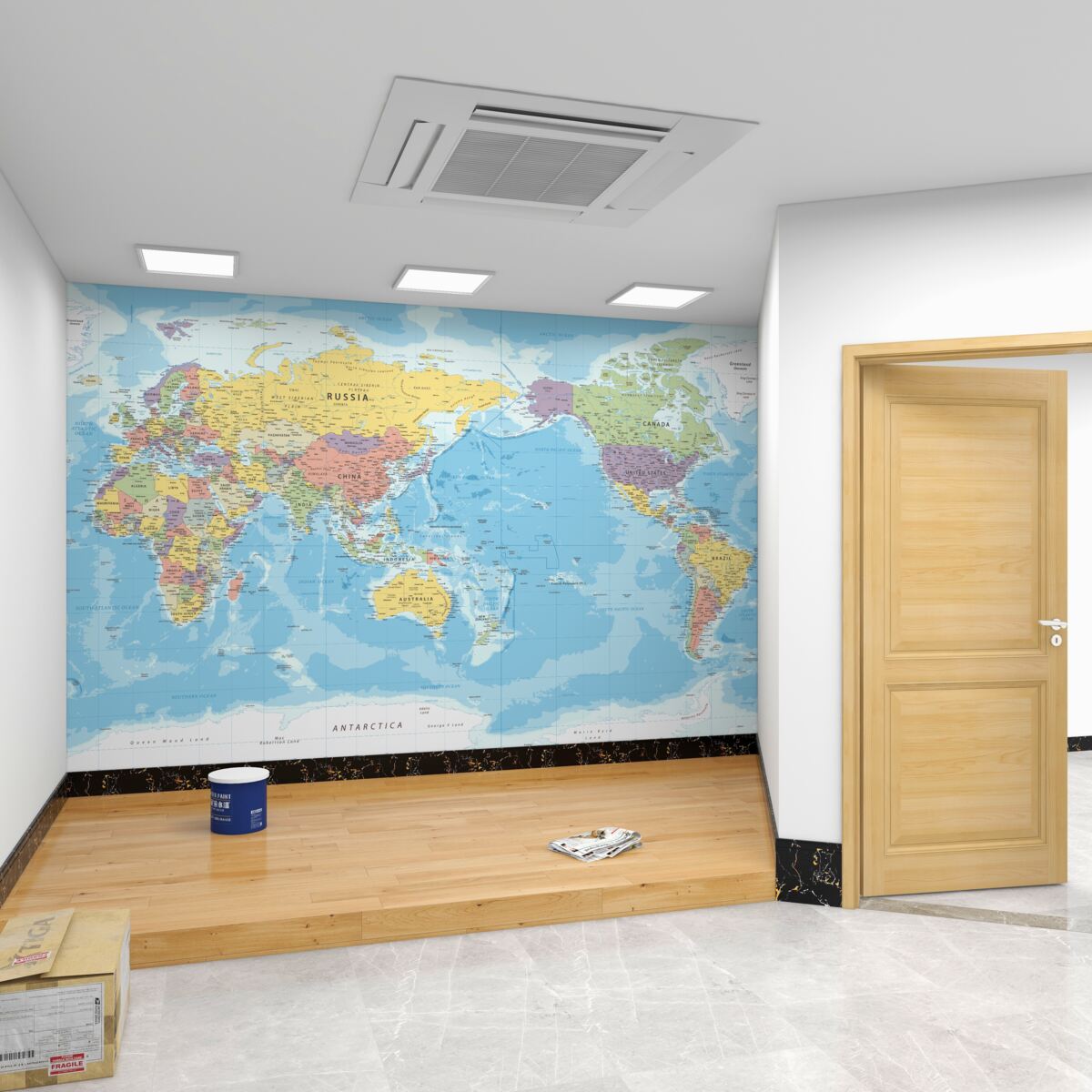 Fototapeta Nowoczesna mapa polityczna świata