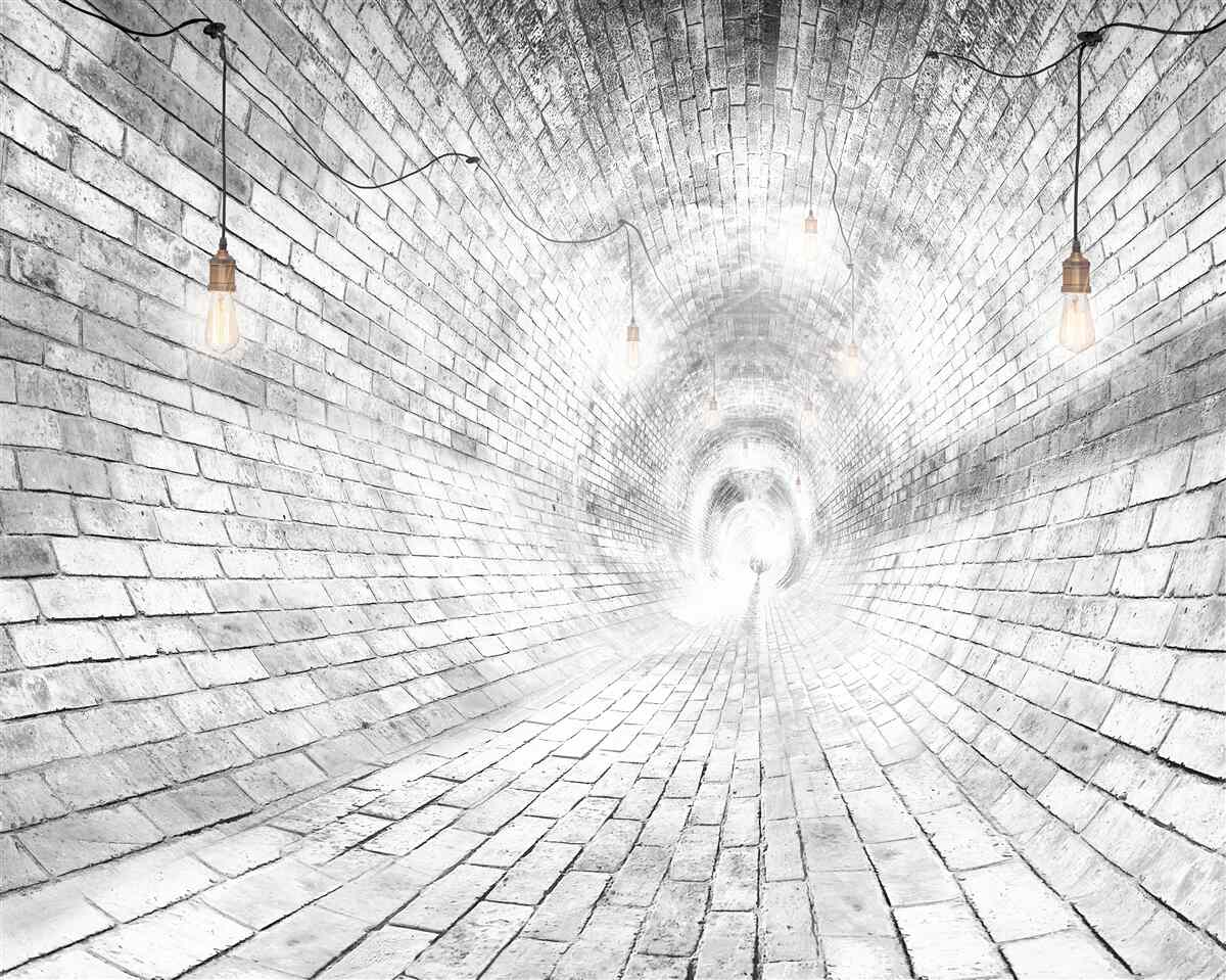 Fototapeta Niekończący się ceglany tunel