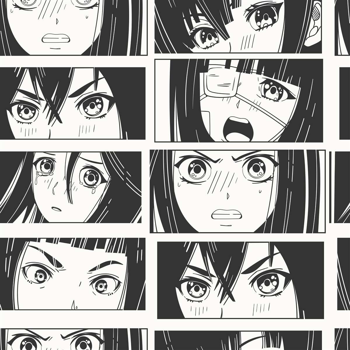 Fototapeta Emocje komiksowych dziewcząt