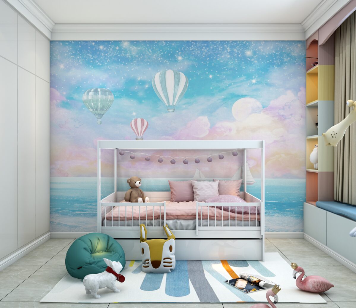 Fototapeta Balony nad jachtami