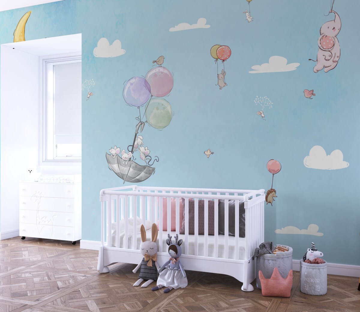 Fototapeta Zwierzęta i balony