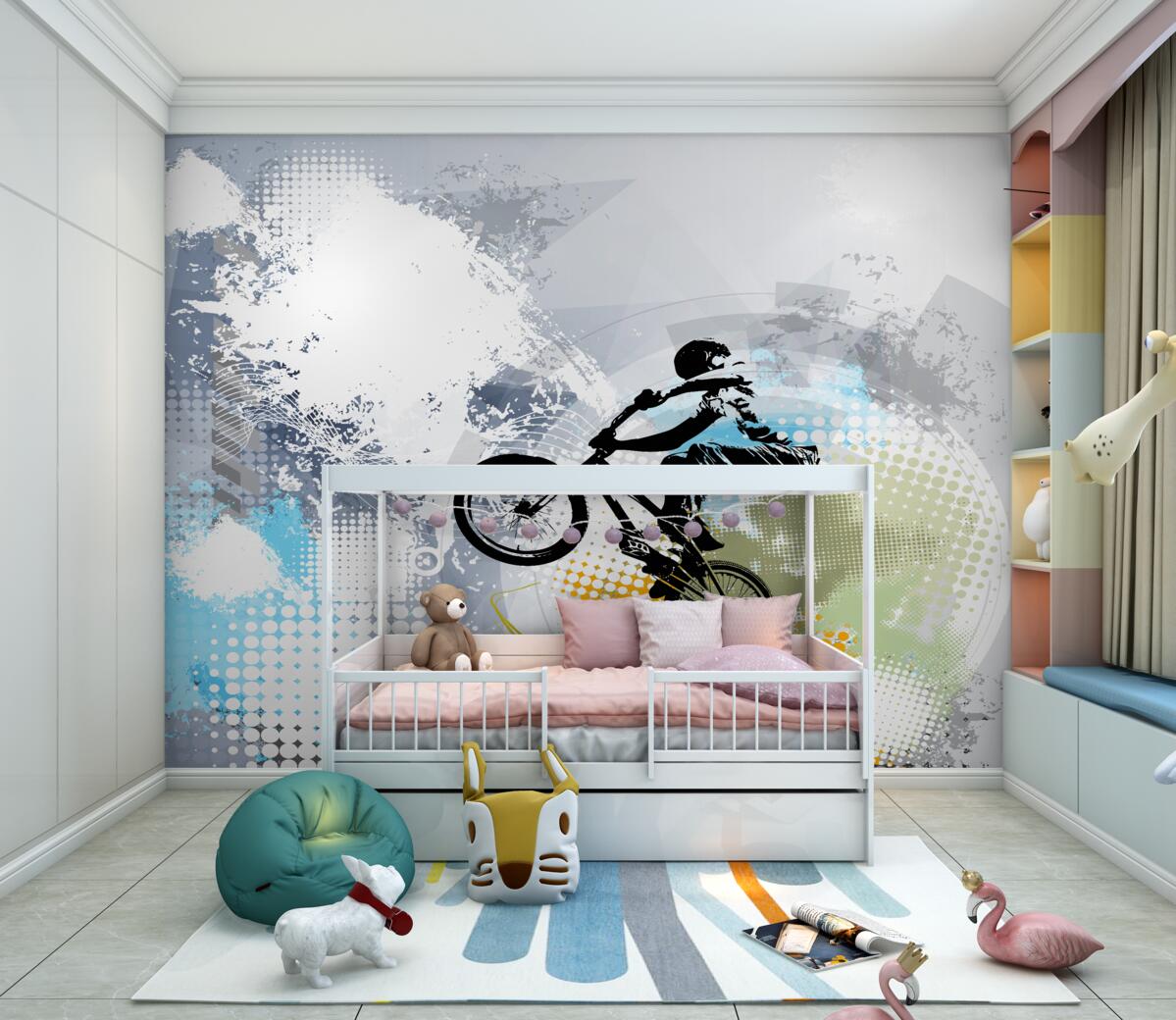 Fototapeta Graffiti motocyklisty