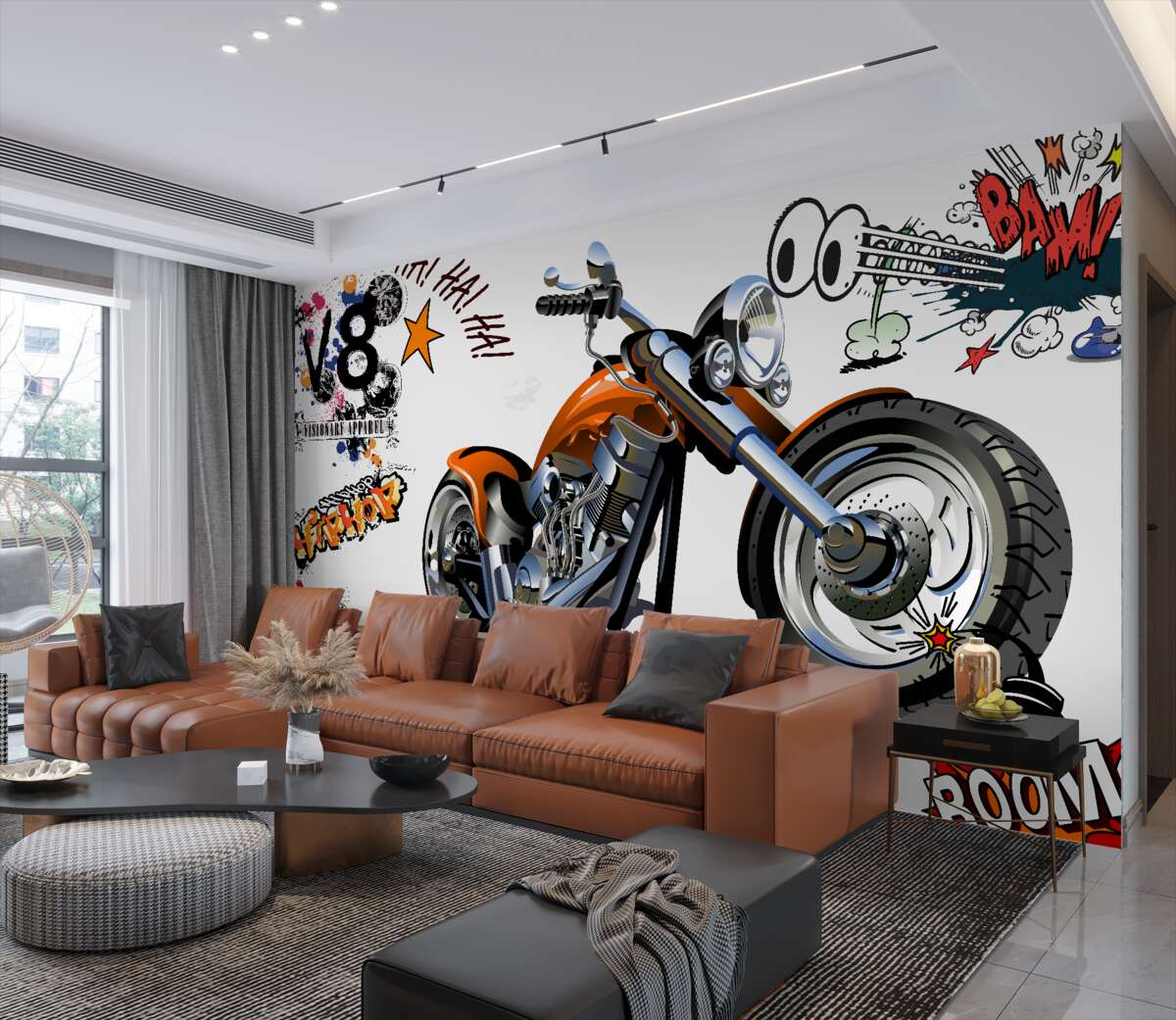 Fototapeta Motocykl z napisami
