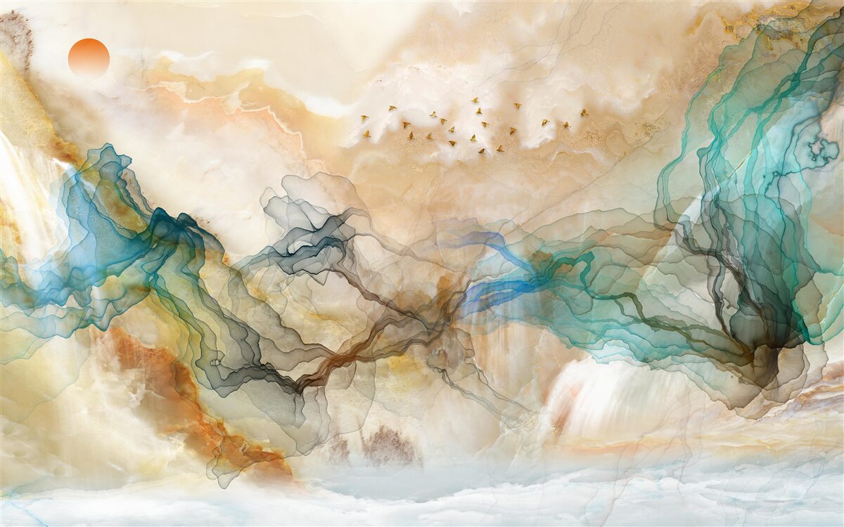Fototapeta Abstrakcyjny japoński krajobraz
