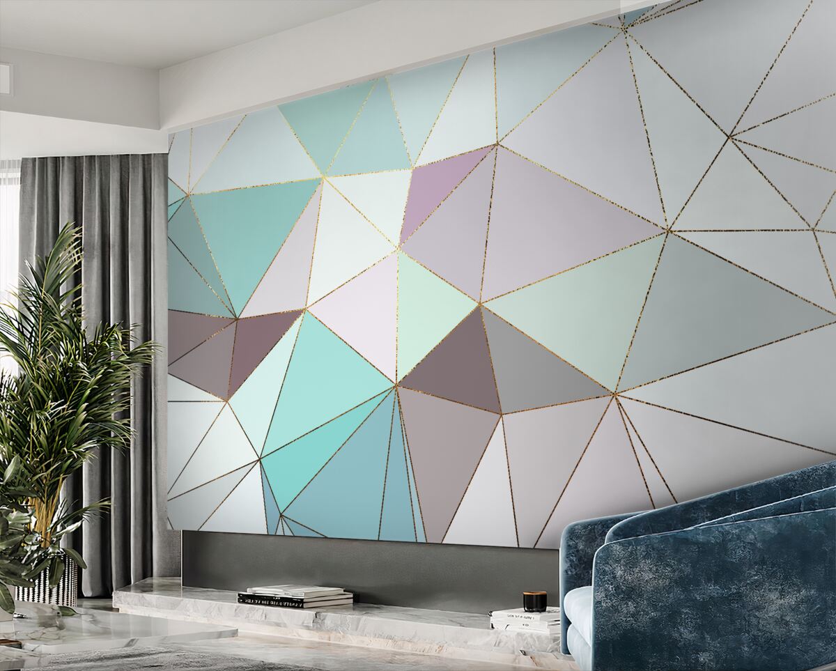 Fototapeta Geometryczne kształty na marmurze
