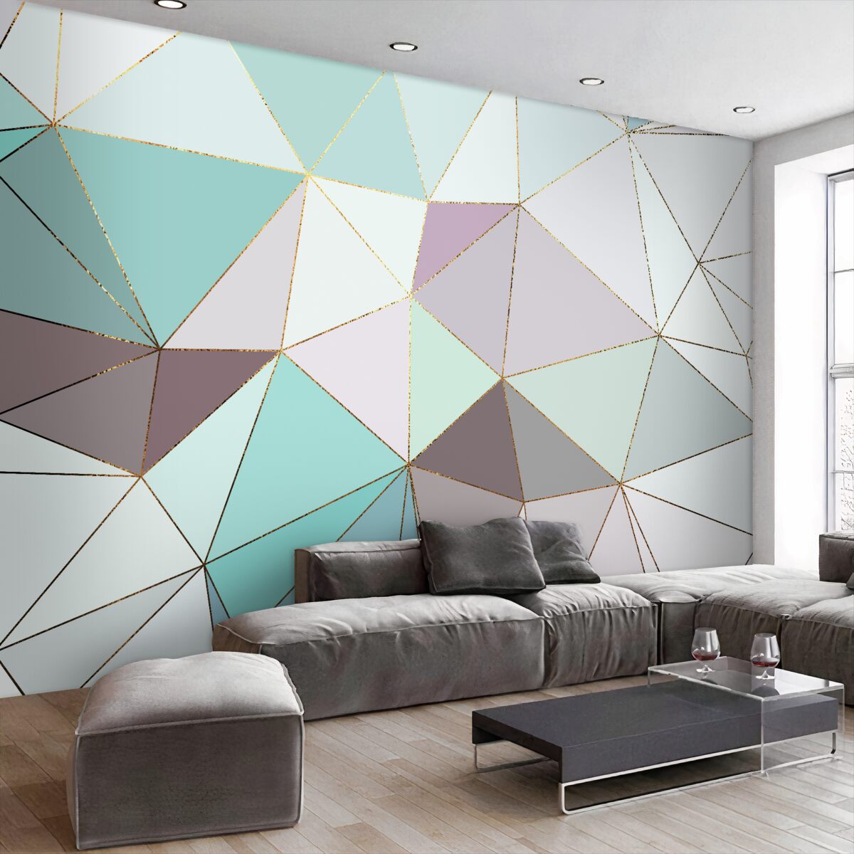 Fototapeta Geometryczne kształty na marmurze